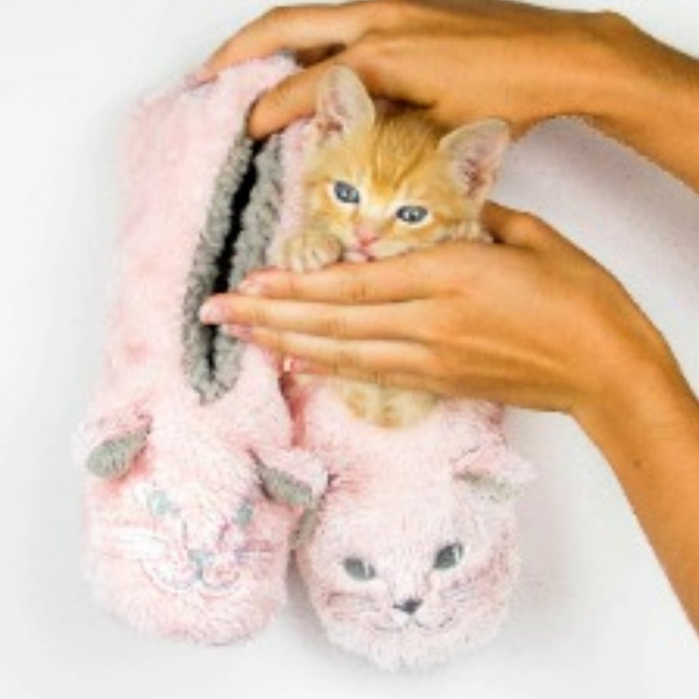 Cat Naps Footsie Slippers